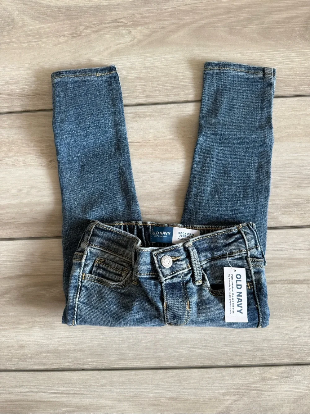 Old Navy High-Waisted Rockstar 360° Stretch Jeggings Blue 2T NWT IN PACKAGE